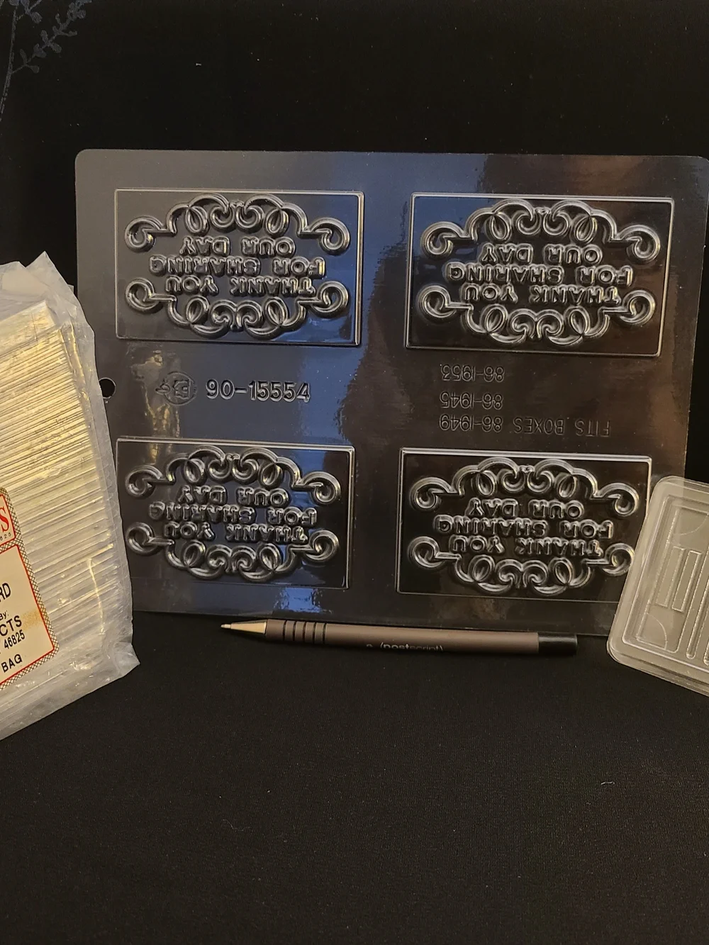 Clear 'Happy Birthday' Embossed Chocolatr Card Mold Kit